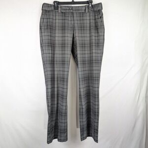 Nike Golf Tour Performance Plaid Pants Women's Size 12 Dri-FIT Gray